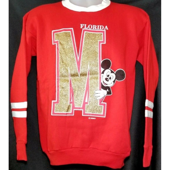 Disney MICKEY MOUSE VELVA SHEEN 1970s Florida Sweatshirt Mens Sz M USA NEW W TAG - Picture 1 of 9